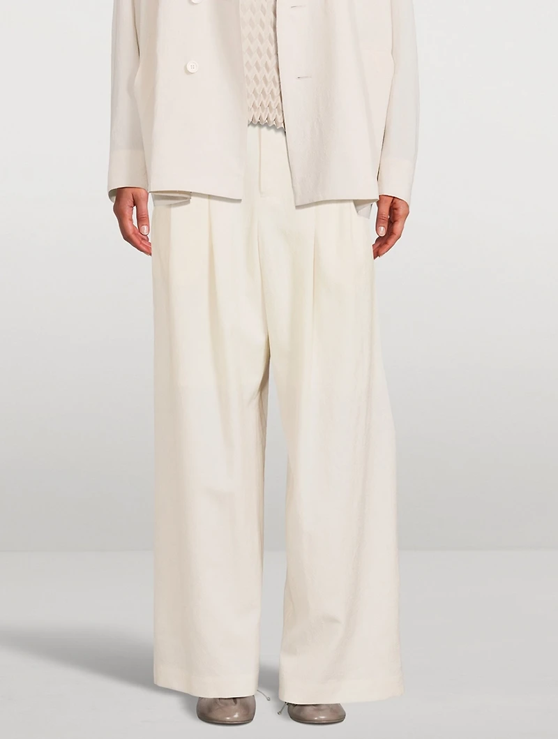 Ease Wool Wide-Leg Pants