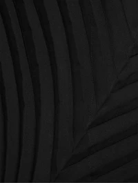 Curved Pleats Midi Skirt