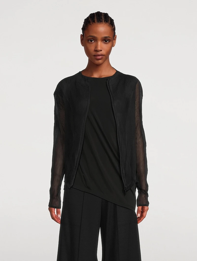 Chiffon Twist Mockneck Top