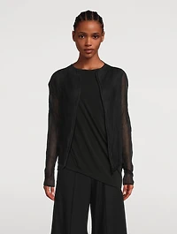 Chiffon Twist Mockneck Top