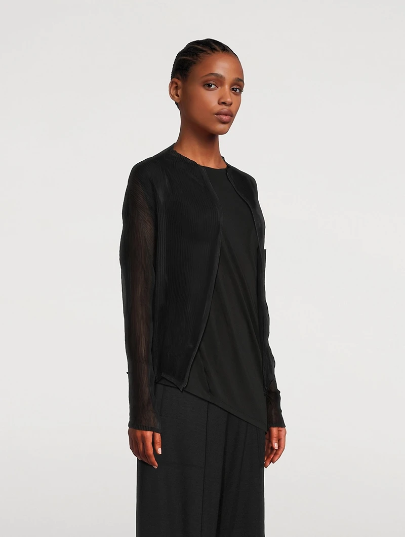 Chiffon Twist Mockneck Top
