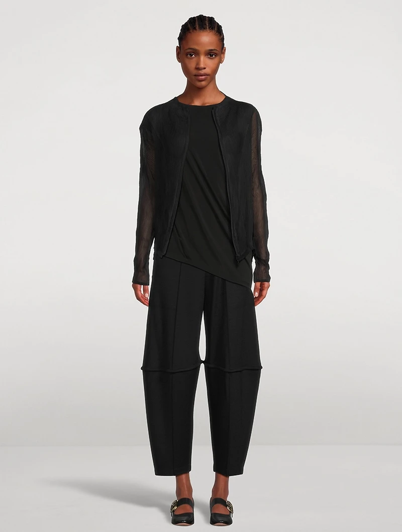 Chiffon Twist Mockneck Top
