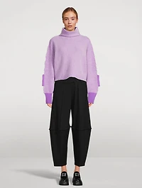 Seed Stitch Knit Wool Sweater