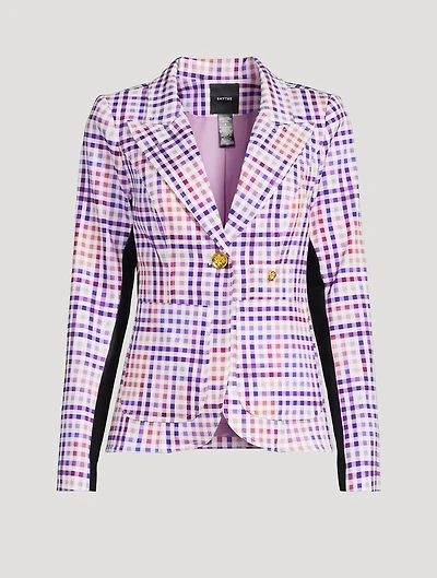 Tux Stripe Blazer Gingham Print