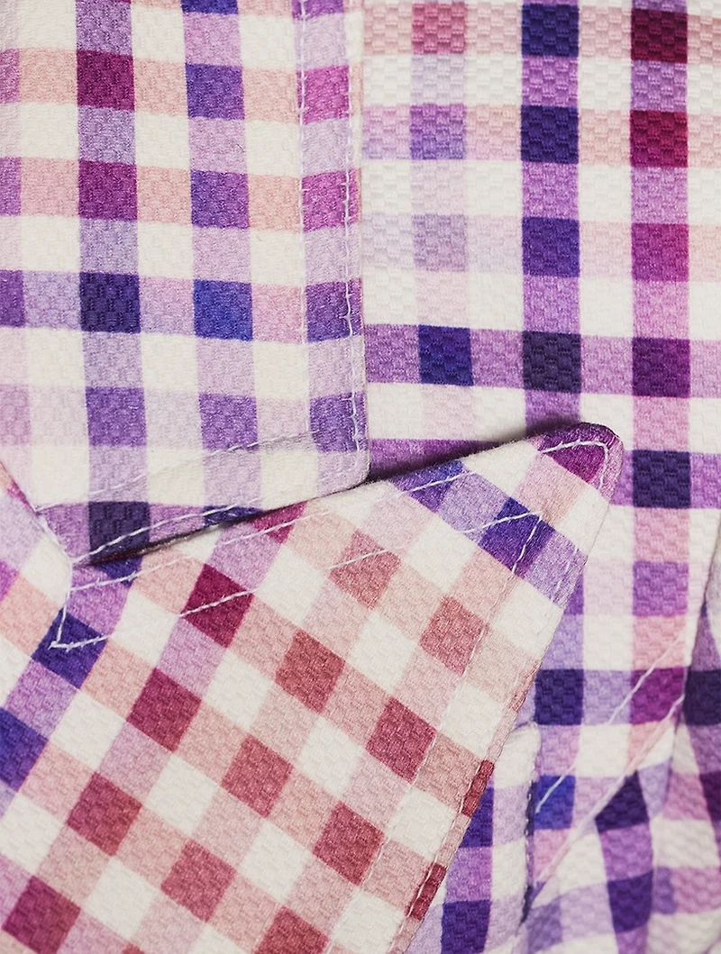 Tux Stripe Blazer Gingham Print