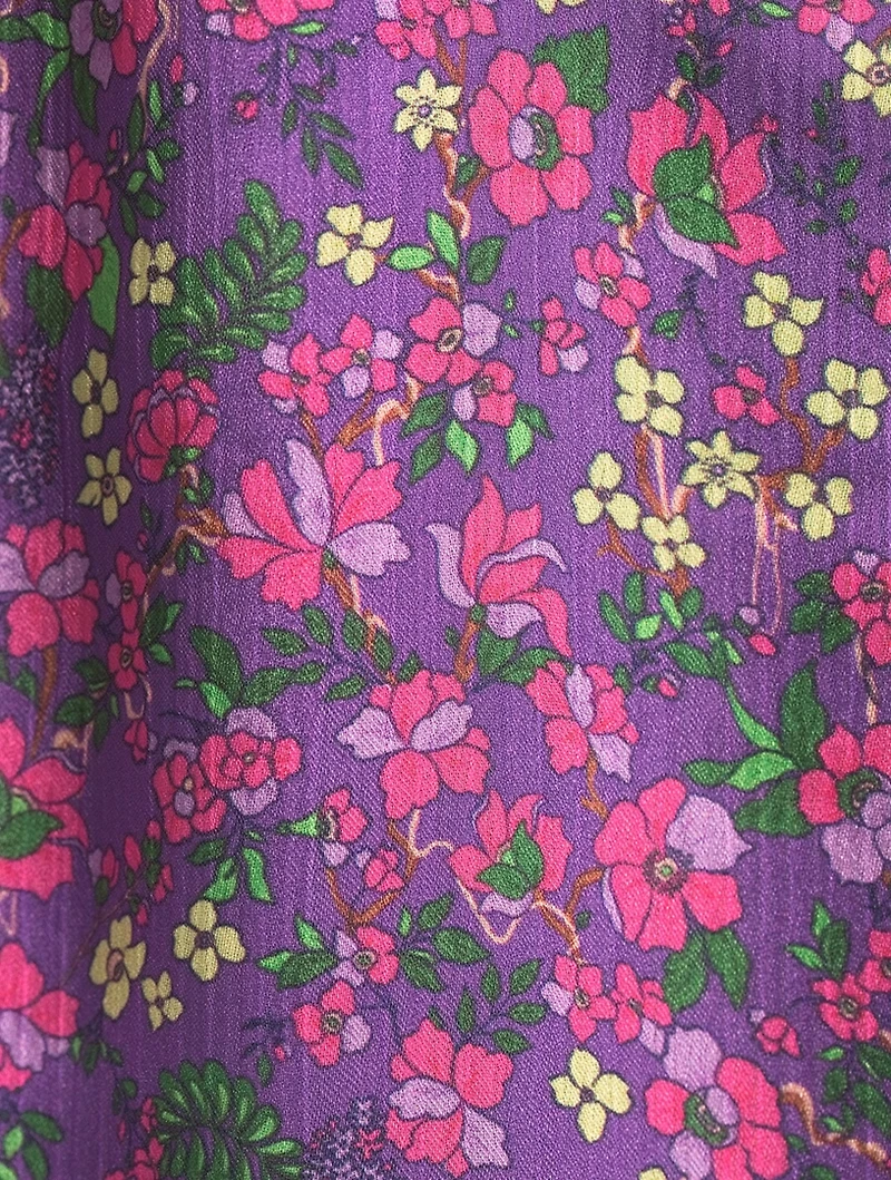 Satin Shirt Floral Print