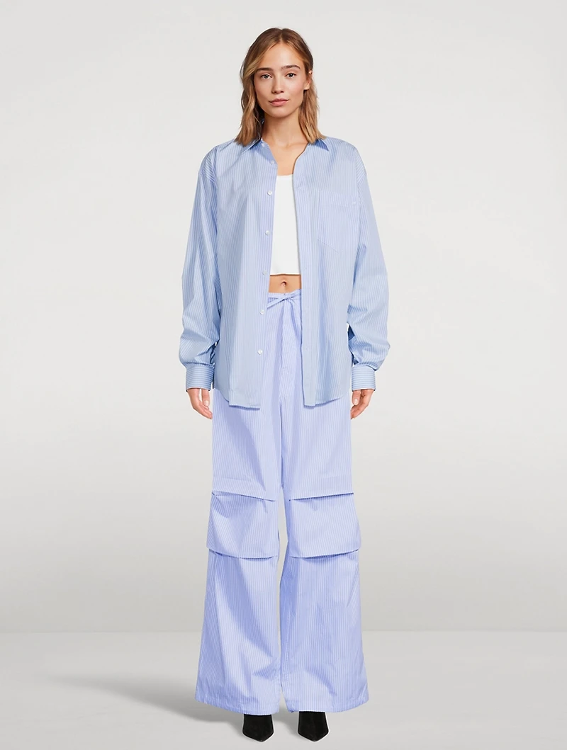 Anne Poplin Shirt Stripe Print
