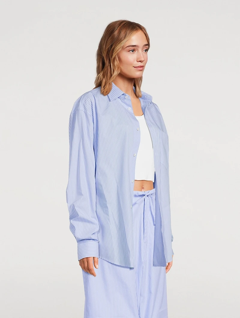 Anne Poplin Shirt Stripe Print