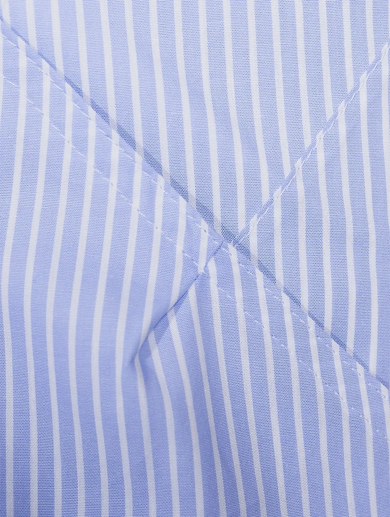 Daisy Wide-Leg Poplin Trousers Stripe Print
