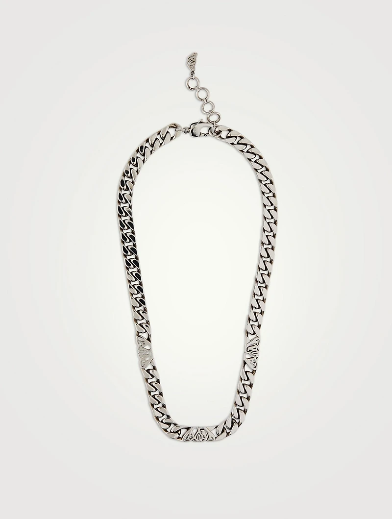 Seal Logo Chain Choker Necklace