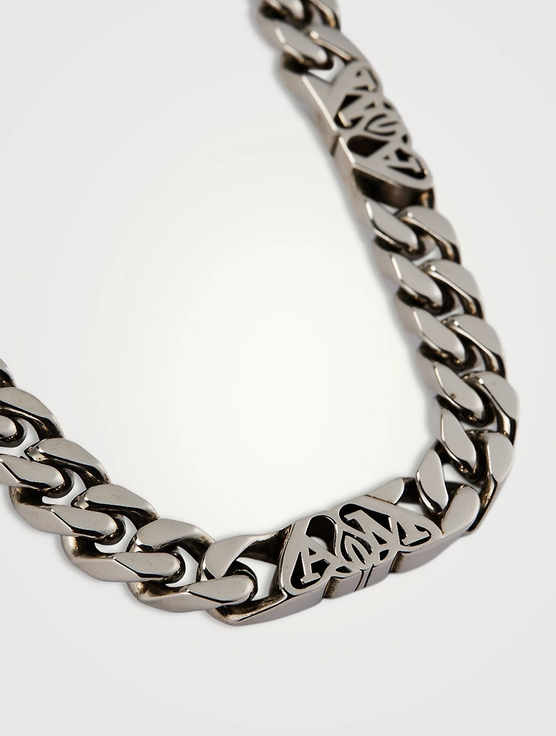 Seal Logo Chain Choker Necklace