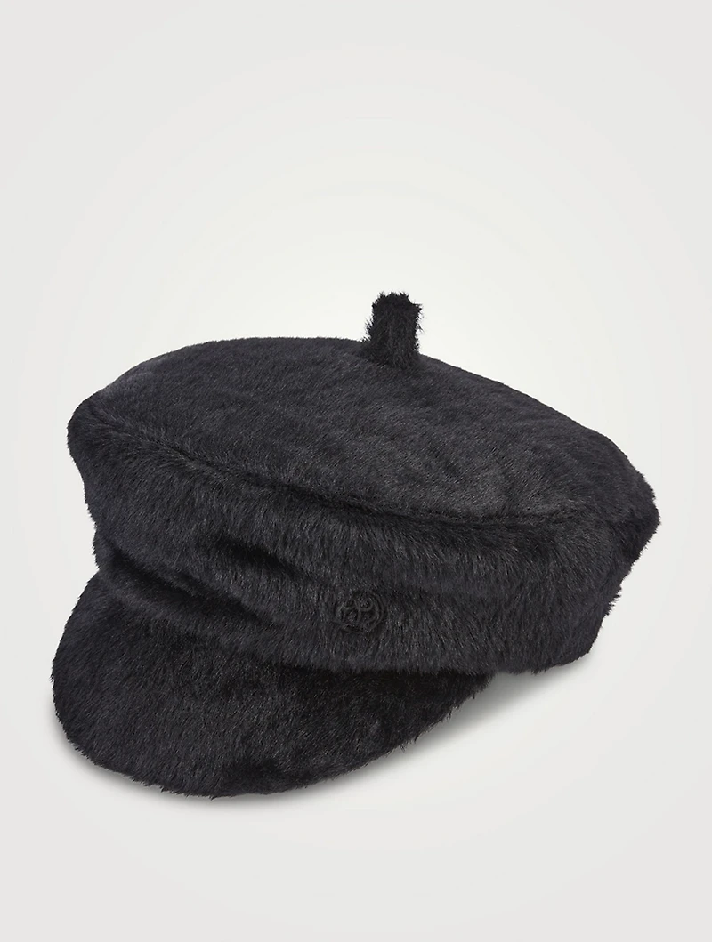 Faux Fur Baker Boy Cap