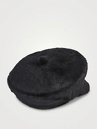 Faux Fur Baker Boy Cap