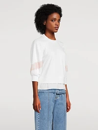 Lace-Trimmed Sweatshirt