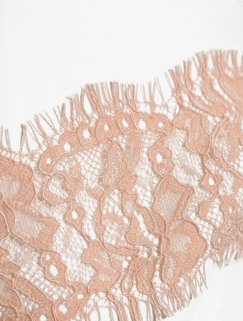 Lace-Trimmed Sweatshirt