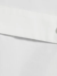 Button-Trimmed Poplin Shirt