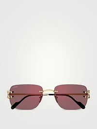Signature C De Cartier Square Sunglasses