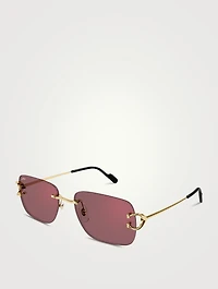 Signature C De Cartier Square Sunglasses