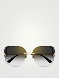 Panthère De Cartier Square Sunglasses