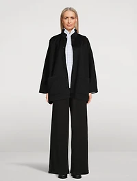 Double Stand Collar Shirt Box Check Print
