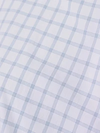 Double Stand Collar Shirt Box Check Print