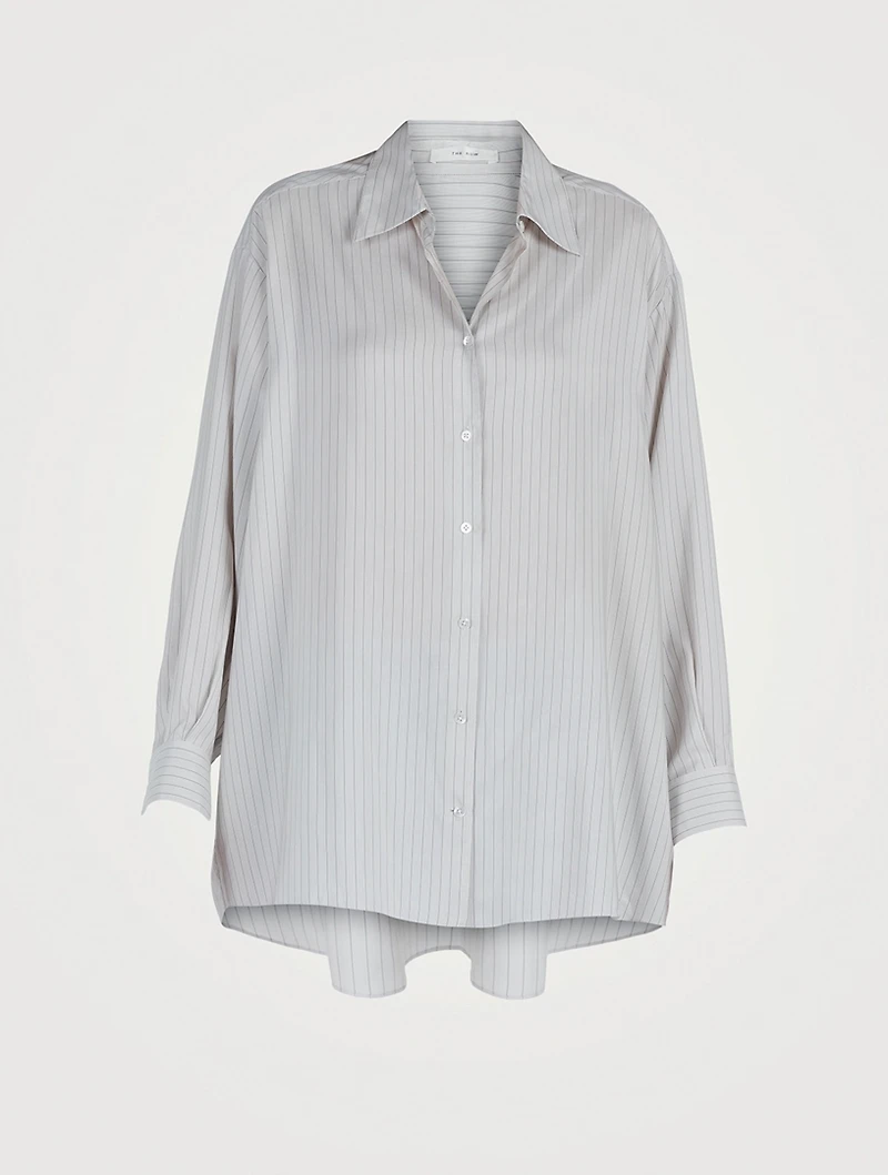 Luka Silk Shirt Striped Print