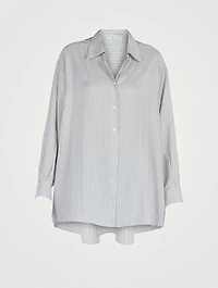 Luka Silk Shirt Striped Print