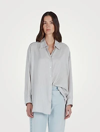 Luka Silk Shirt Striped Print