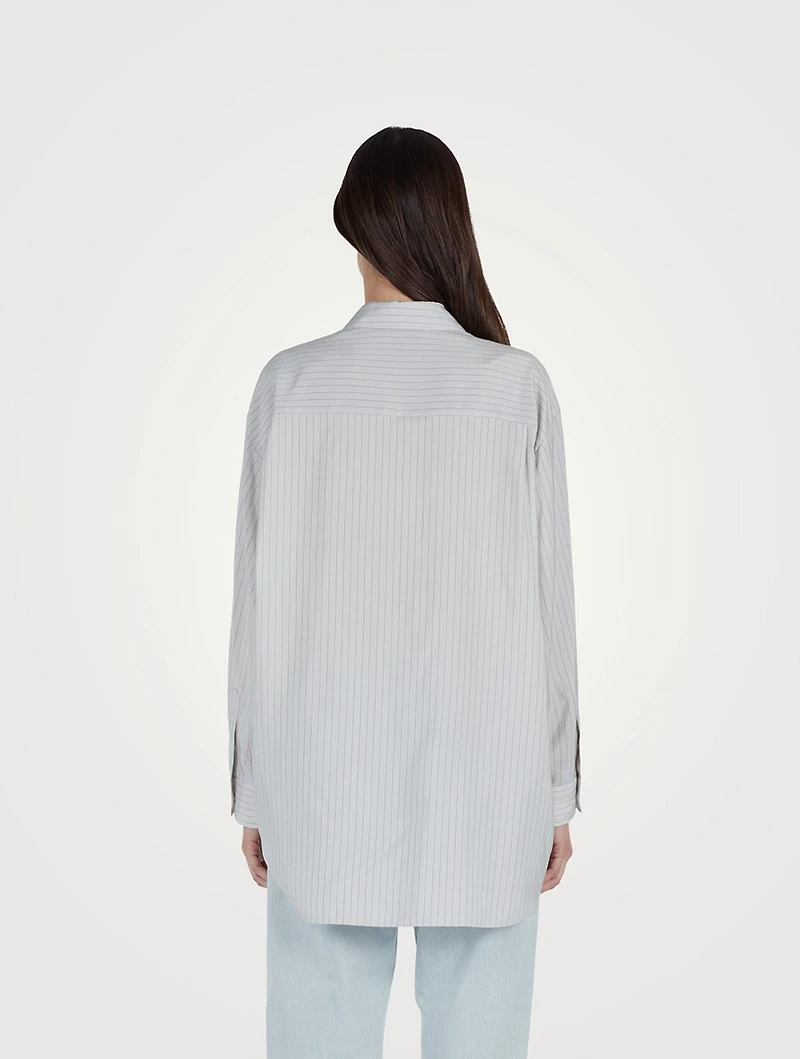 Luka Silk Shirt Striped Print