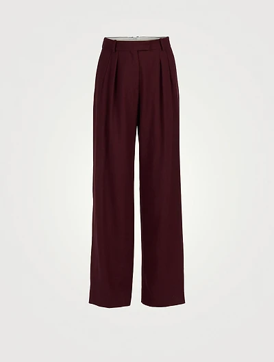 Anton Wide-Leg Wool Trousers