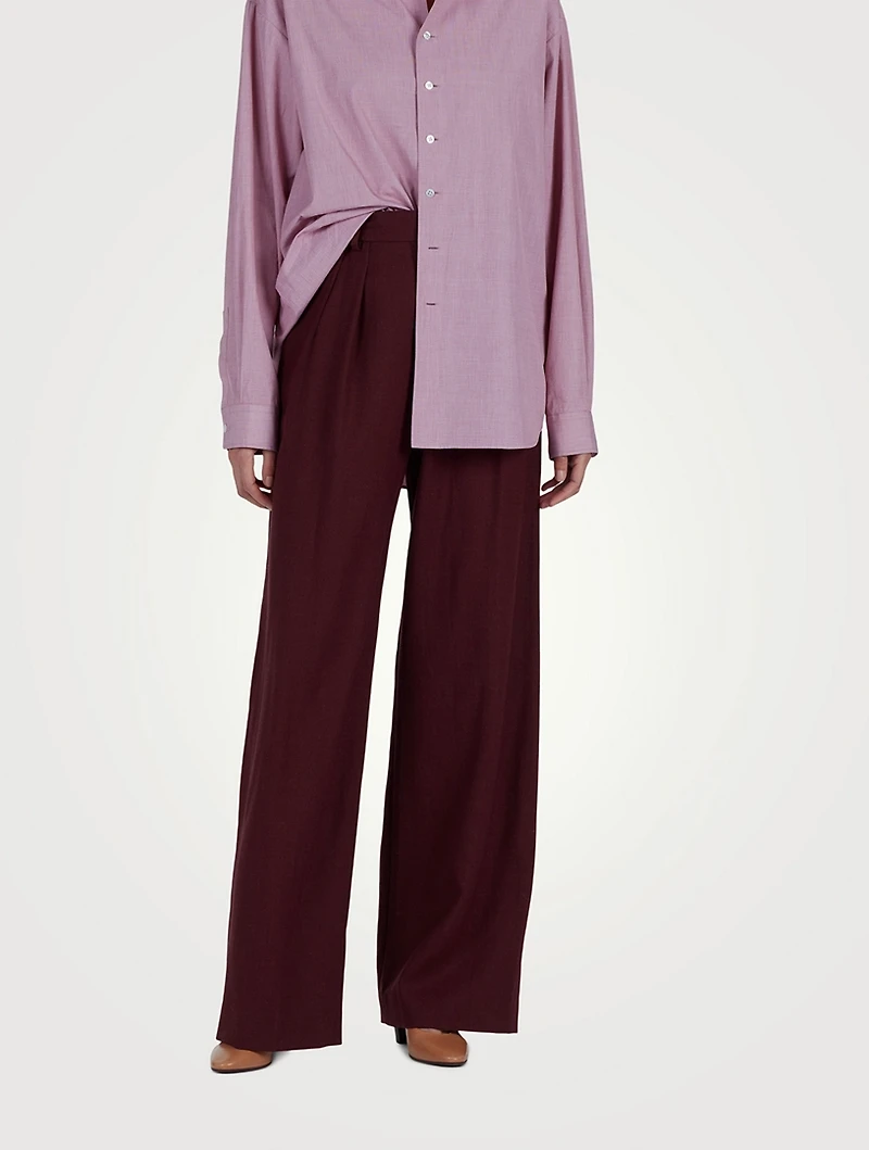 Anton Wide-Leg Wool Trousers