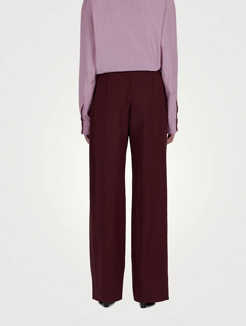 Anton Wide-Leg Wool Trousers