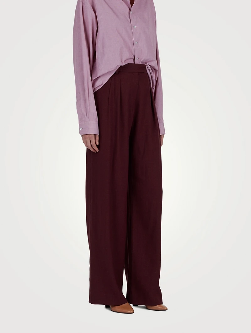 Anton Wide-Leg Wool Trousers