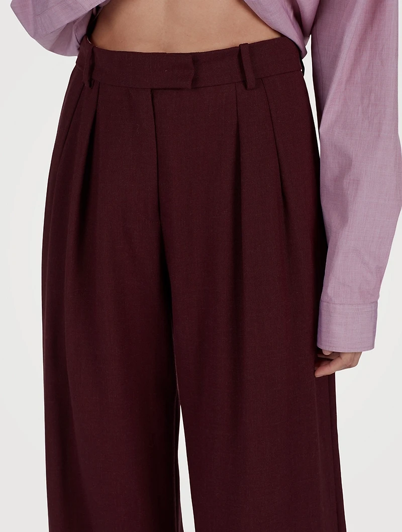 Anton Wide-Leg Wool Trousers