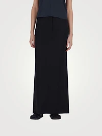 Trevy Wool Column Skirt