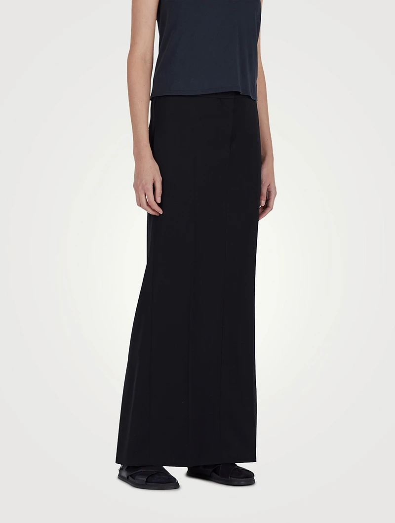 Trevy Wool Column Skirt