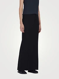 Trevy Wool Column Skirt