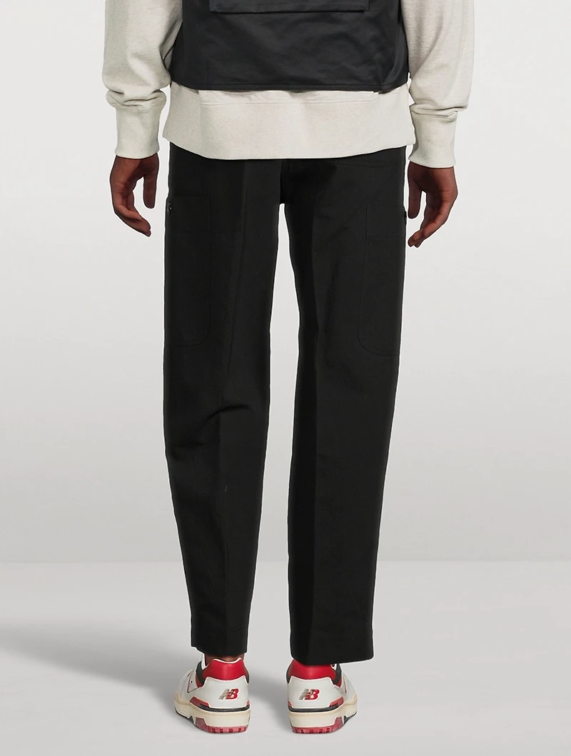 Cotton And Linen Cargo Jogger Pants