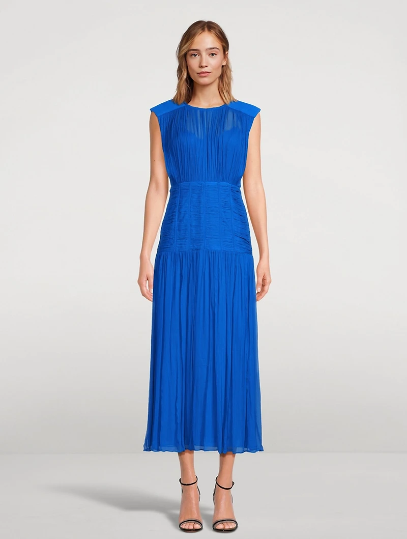 Maya Ruched Midi Dress