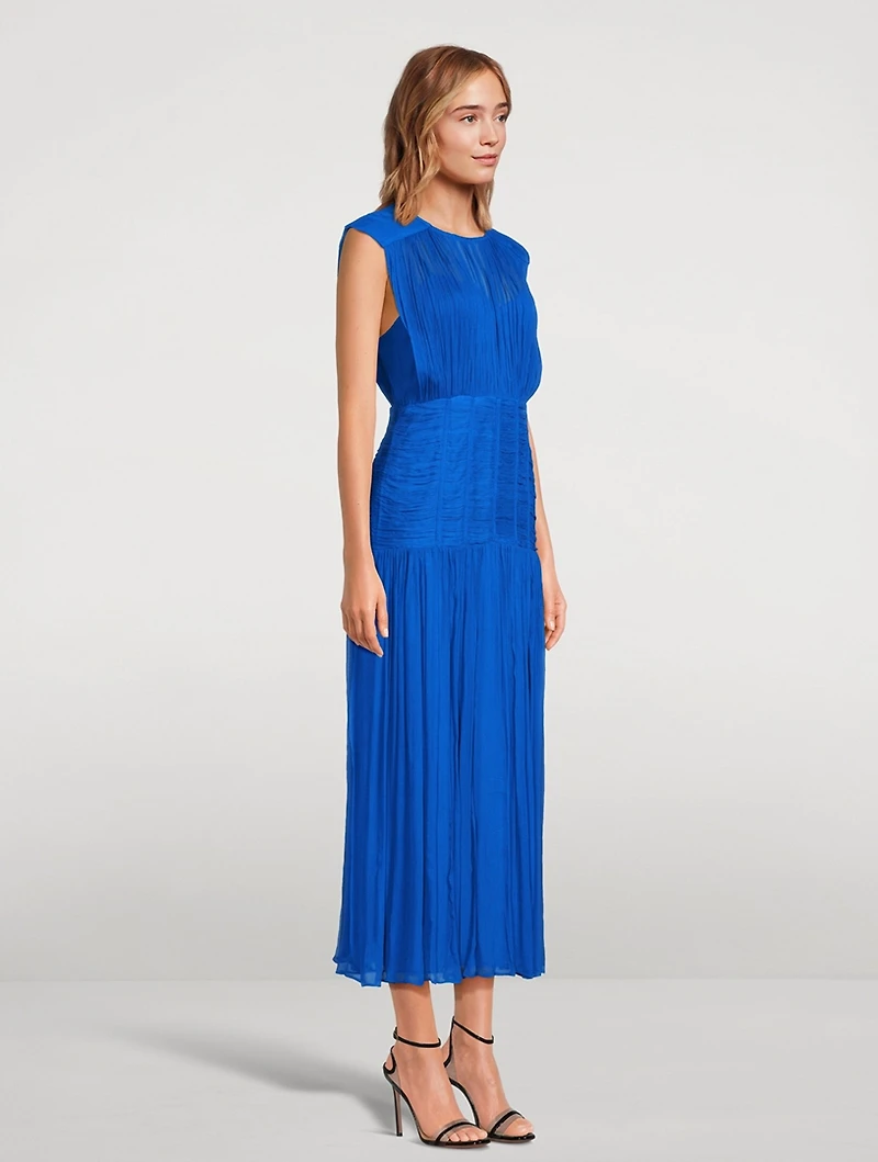 Maya Ruched Midi Dress