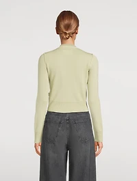 Wool-Blend Slim-Fit Cardigan