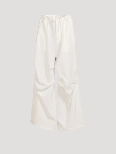 Twill Wide-Leg Trousers