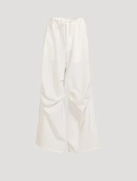Twill Wide-Leg Trousers