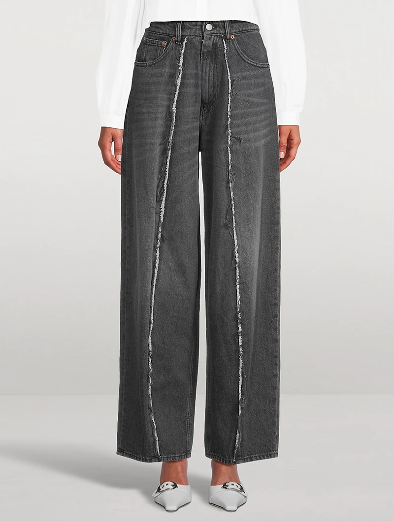 Cotton Straight-Leg Jeans