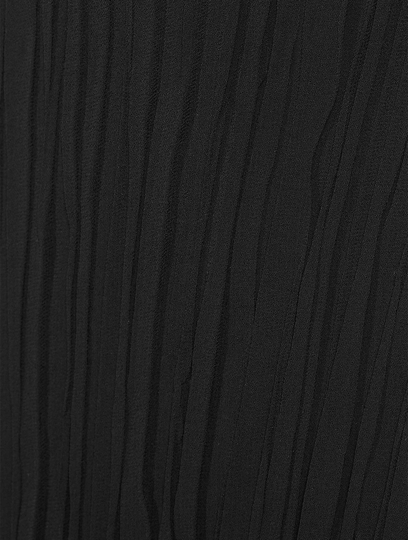 Raw Edge Sheer Plissé Top