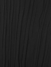 Raw Edge Sheer Plissé Top