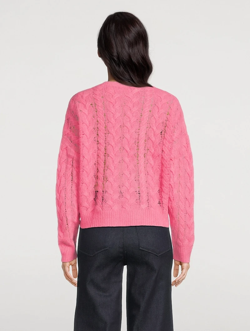 Cashmere Lofty Cable Knit Sweater