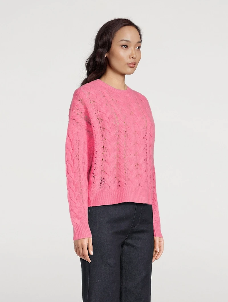 Cashmere Lofty Cable Knit Sweater
