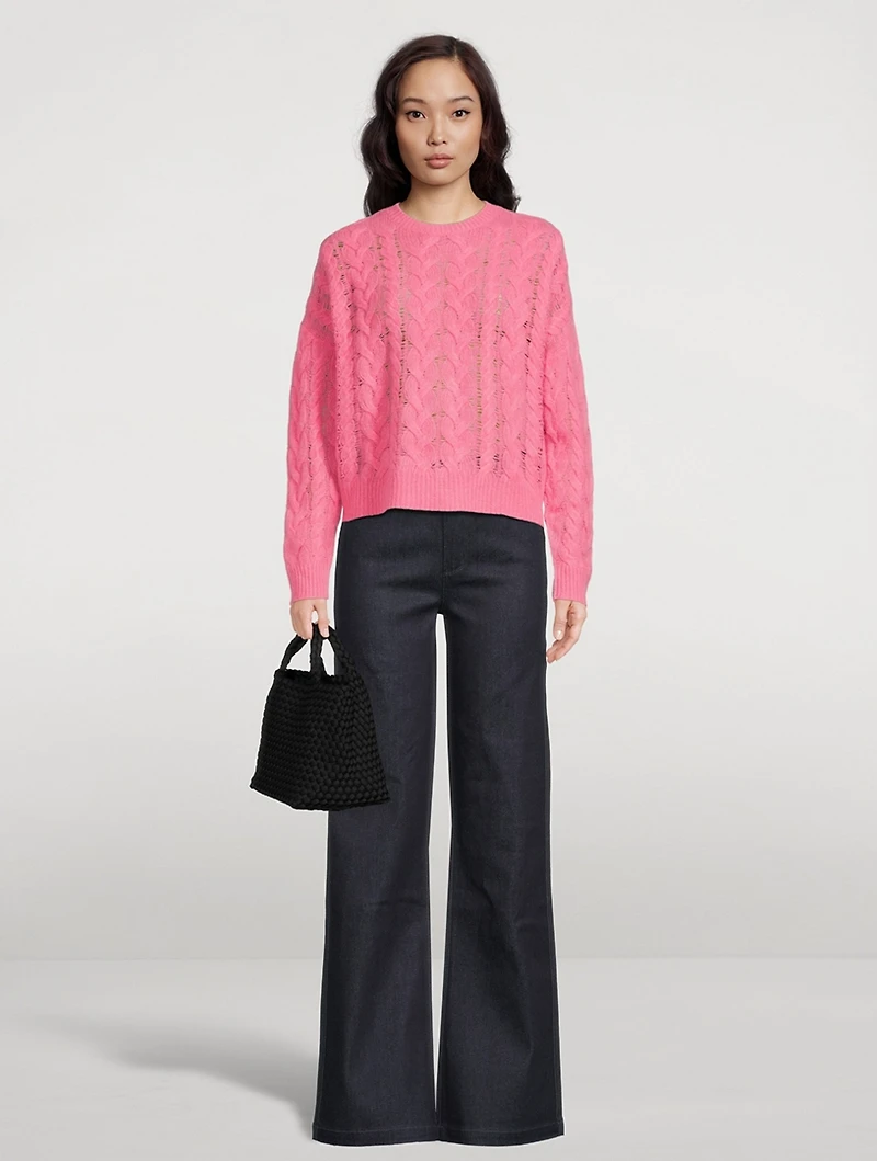 Cashmere Lofty Cable Knit Sweater