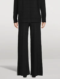 Grid Pointelle Knit Pants